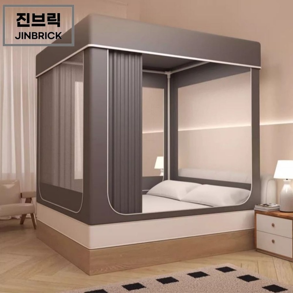 실내 방한 침대텐트 난방텐트 사각 수면 패밀리