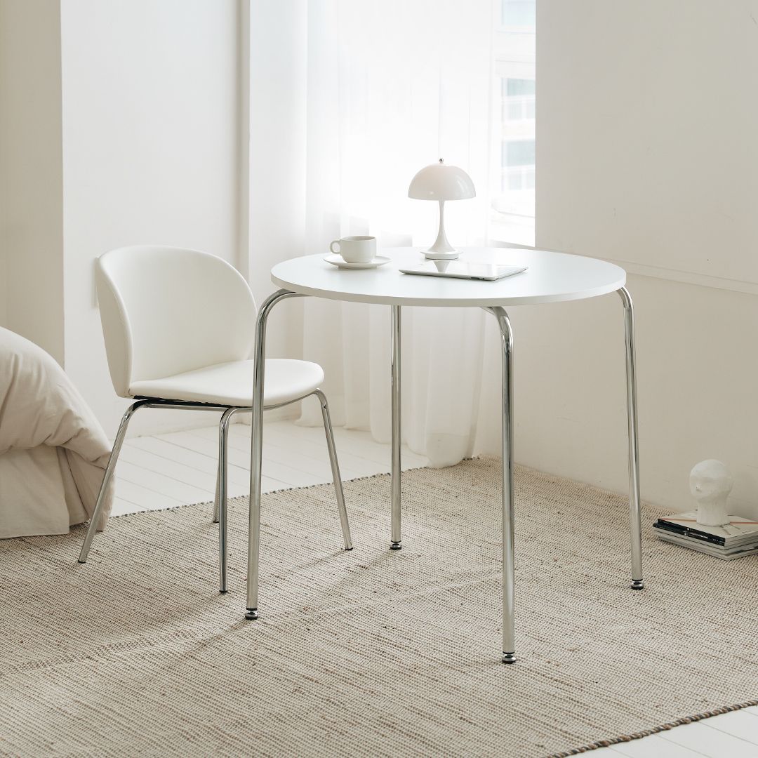 flat 半楕円形 ダイニングテーブル ホワイト［3サイズ］| Ohouse