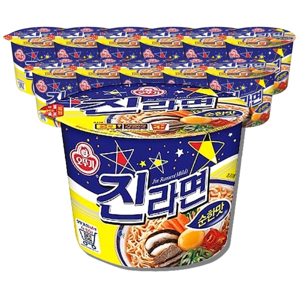 진라면 순한맛 큰컵 110g*12개 컵라면