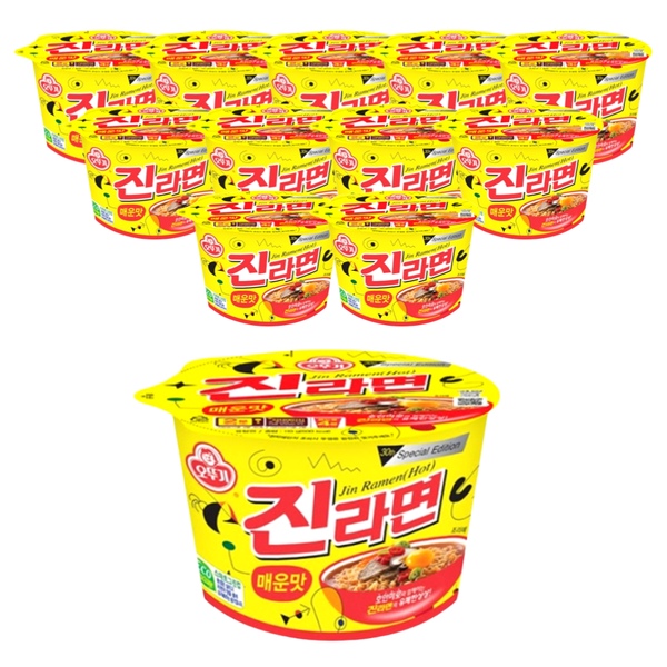 진라면 매운맛 큰컵 110g*12개 컵라면