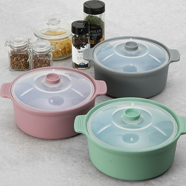 리빙스토리 국산 실리콘 냄비 전자렌지용 계란찜기 (대) 1200ml