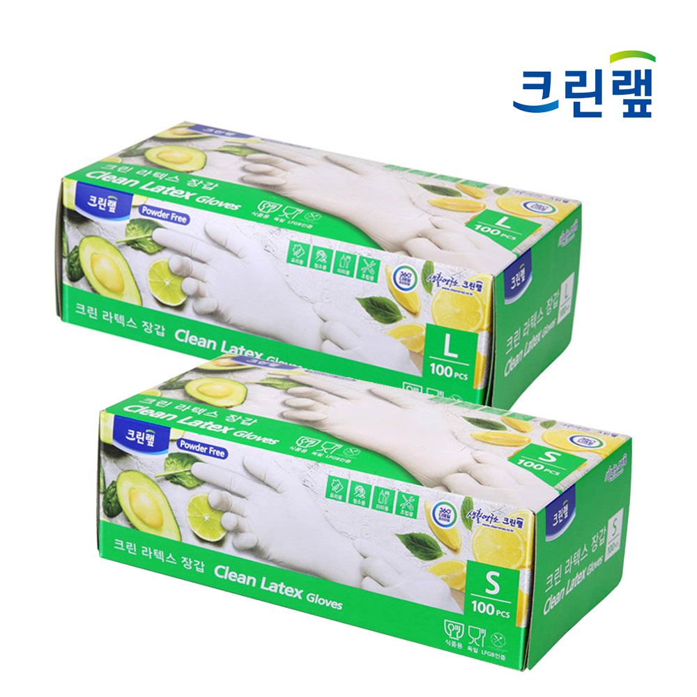 크린 라텍스 장갑 100매입 소/대 가격 비교 크린랩 크린 라텍스 장갑 100매입 소/대