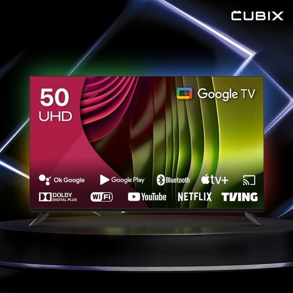 큐빅스 127cm(50인치) UHD 4K TV 1등급 구글 스마트티비 안드로이드