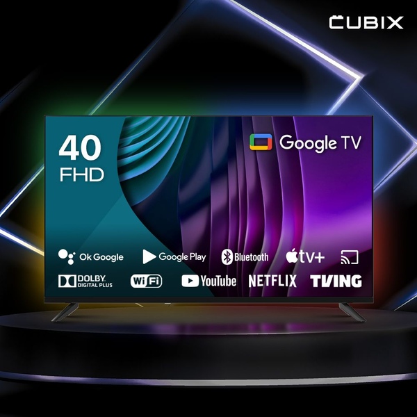 큐빅스 101cm(40인치) FHD TV 에너지효율1등급 구글 스마트티비 안드로이드