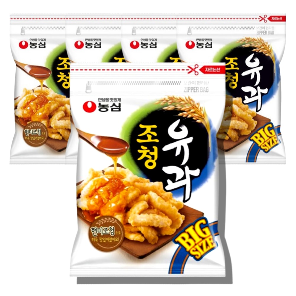 농심 조청유과 320gX5개 대용량 봉지과자