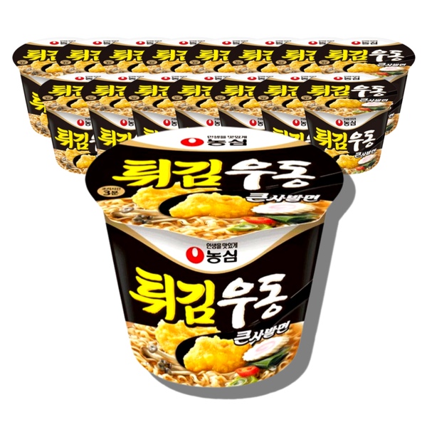 튀김우동 큰사발 111gX16개 컵라면 한박스