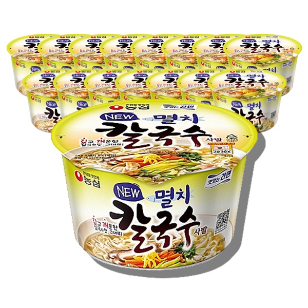 멸치칼국수 사발면 75gX16개 컵라면 한박스