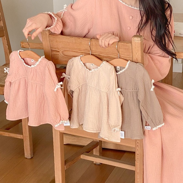 Baby. J 메리앤 리본 요루면 아기 파자마 잠옷 세트 3color, 3size