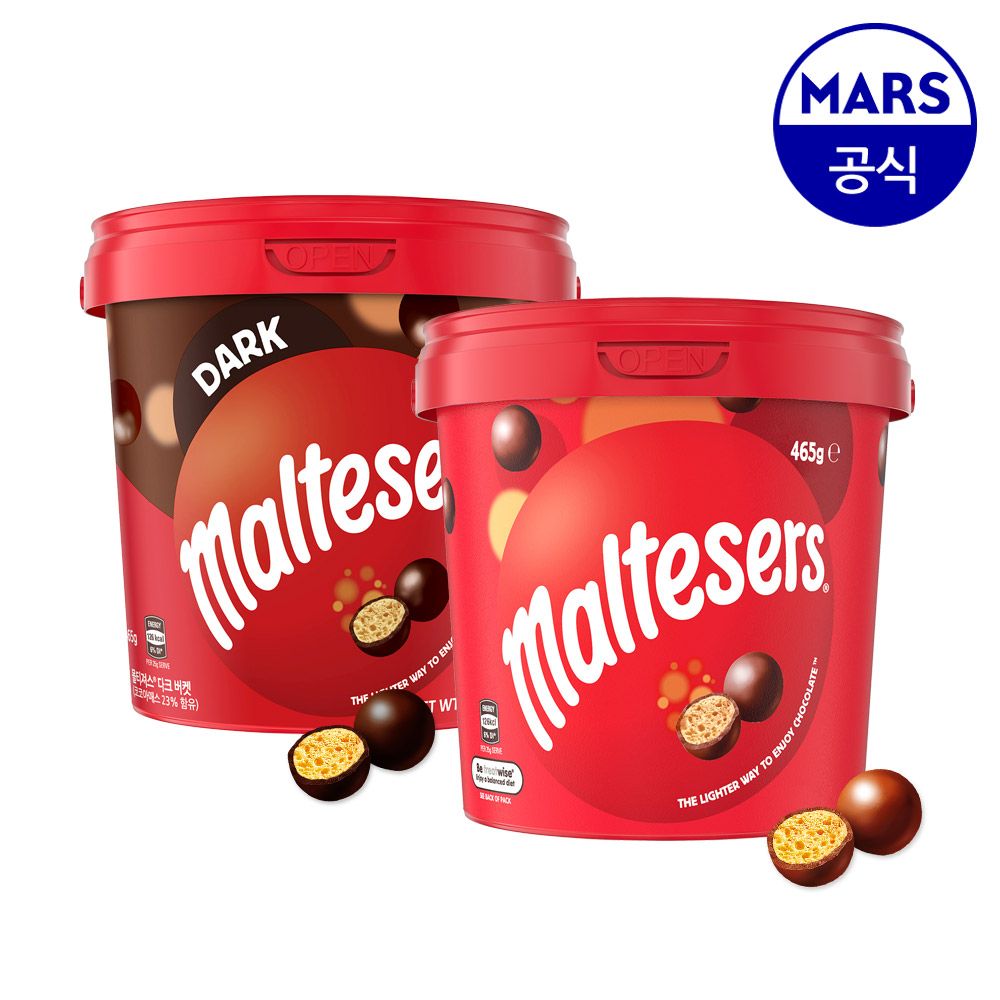 마즈 몰티져스 밀크/다크 버켓 465g