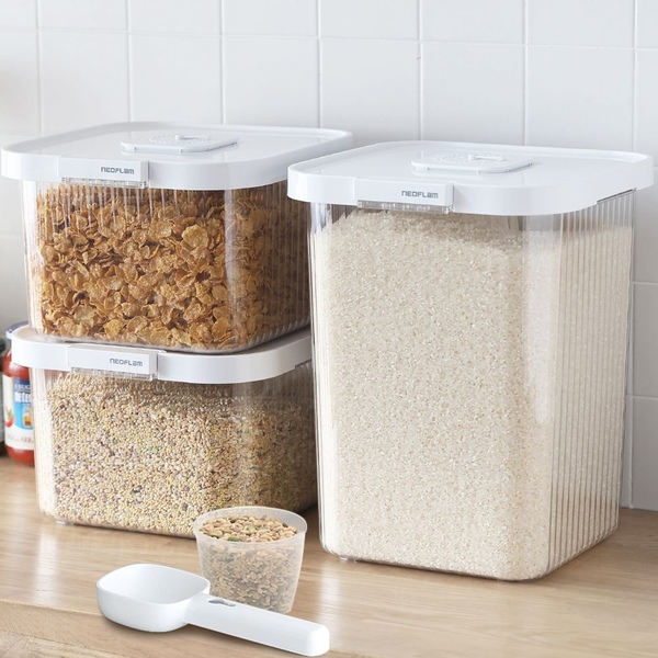 원터치 밀폐 쌀통 쌀보관통 잡곡통 쌀독 5kg 10kg