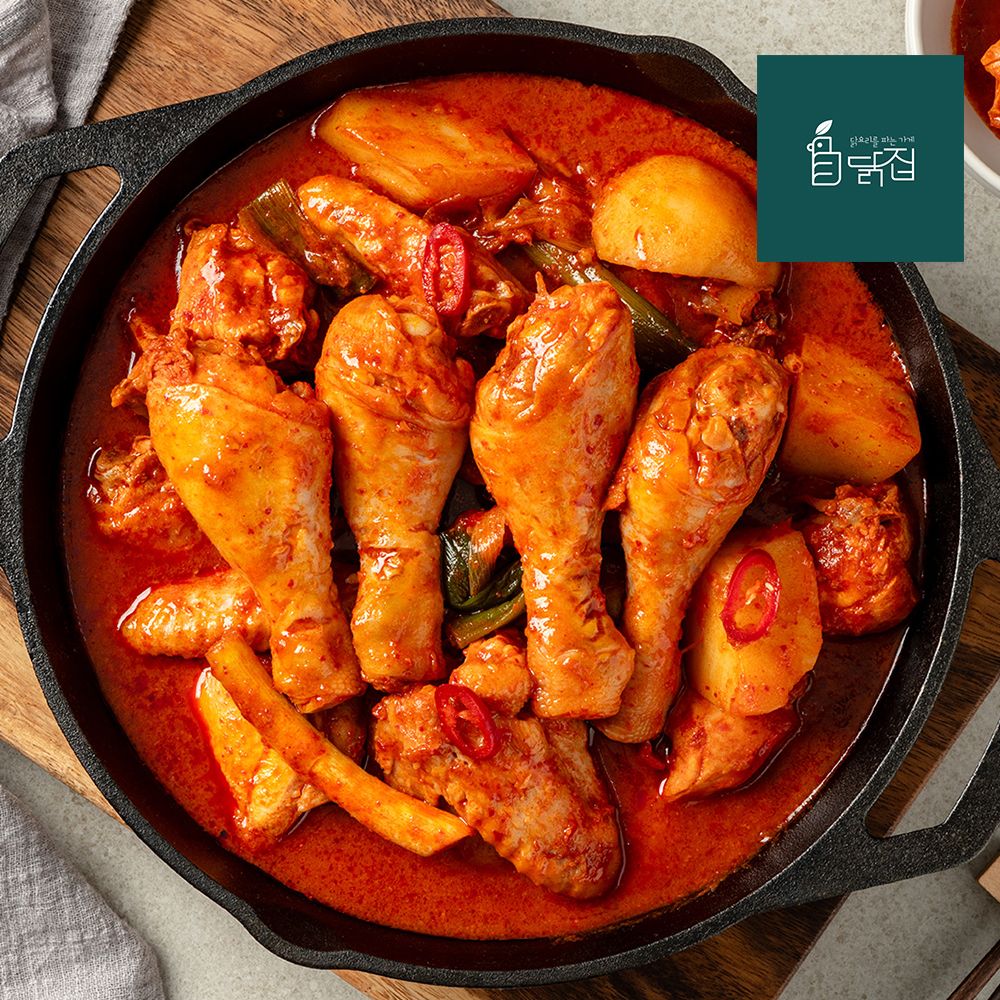 닭집 닭한마리에 닭다리4개 사다리닭볶음탕 닭도리탕 한식 캠핑 밀키트 2인분 1.15kg