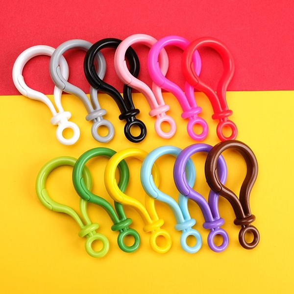 플라스틱 컬러 키링 가방 열쇠 고리 6cm 악세사리 부자재 13color