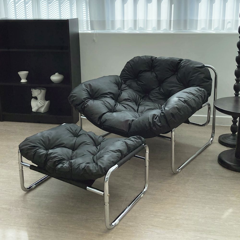 ミッドセンチュリー Plush Wingback チェア［6色］ ブラック ブラウン