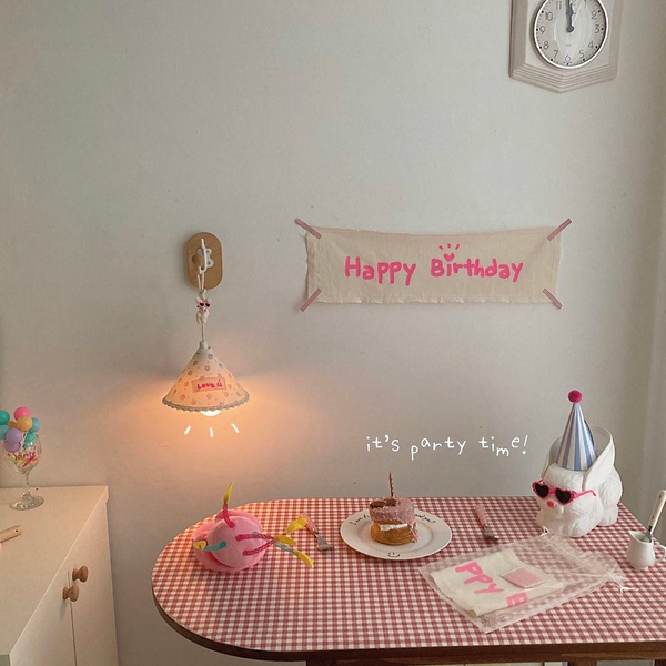 파티시리즈 2color 러뷰토끼 생일가랜드 쉐이드 감성조명