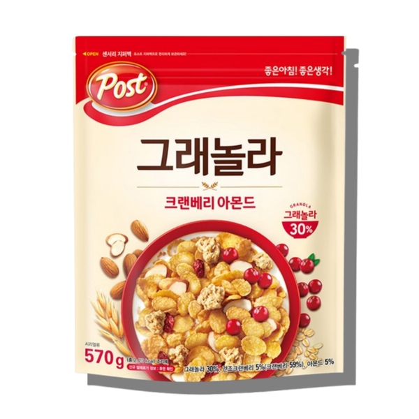 그래놀라 크랜베리 아몬드 570g 시리얼