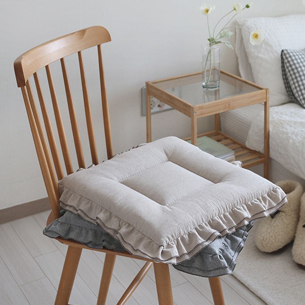모네즈 푹신한 순면 린넨 메모리폼/의자 방석 (솜포함)