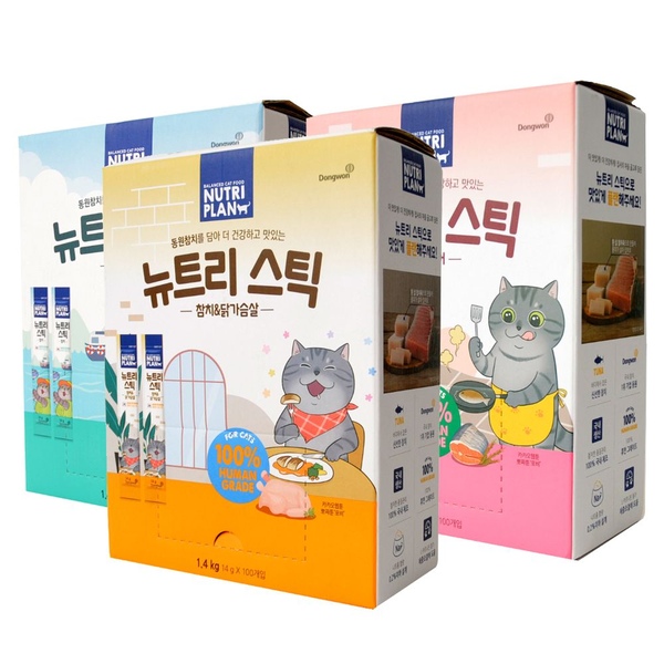 고양이츄르 뉴트리스틱 14g x 200p 3종 모음 고양이간식 추르