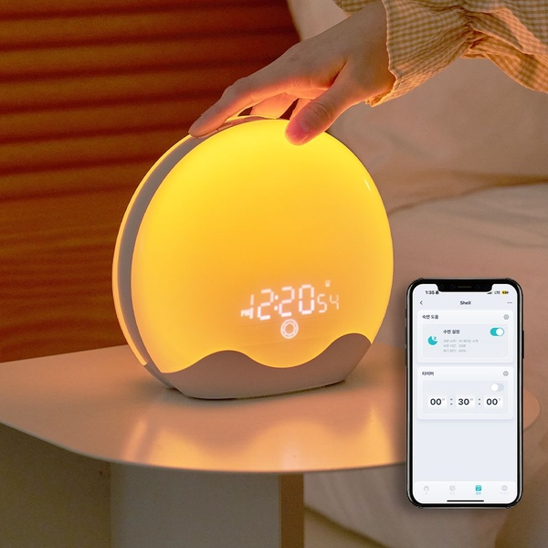 IoT 앱호환 미라클모닝 알람시계 양면 무소음 LED 탁상시계