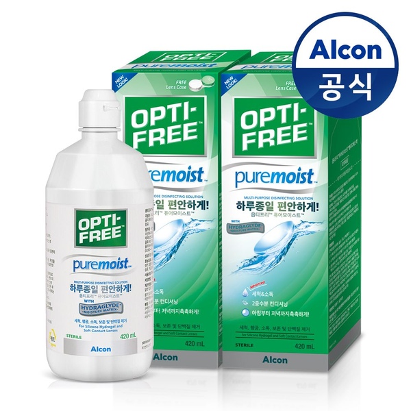 렌즈세척액 퓨어모이스트 420ml*2개