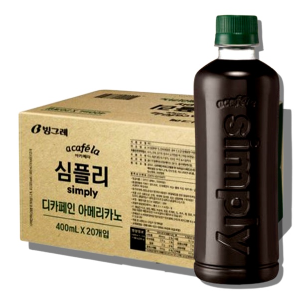 아카페라 심플리 디카페인 아메리카노 400ml*20개입