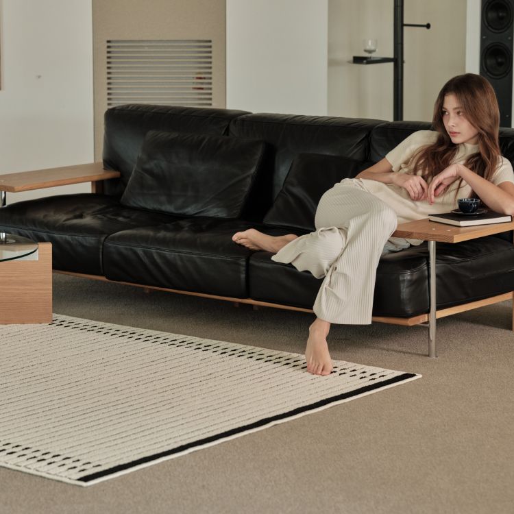 de.fine Highland loop 洗えるラグ［7サイズ］ ベージュ サイザル麻