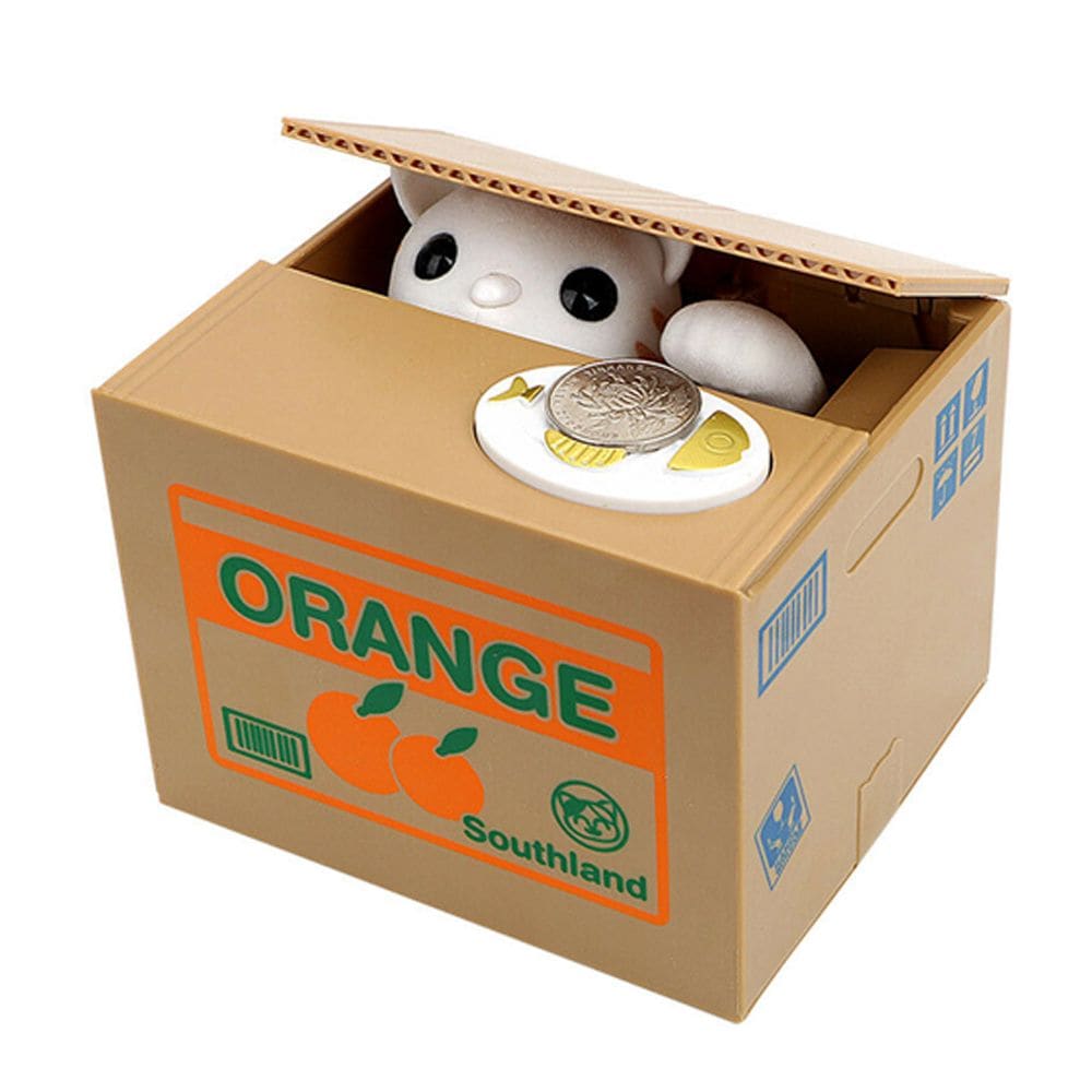 스토리빙 동전먹는 고양이 저금통 4colors