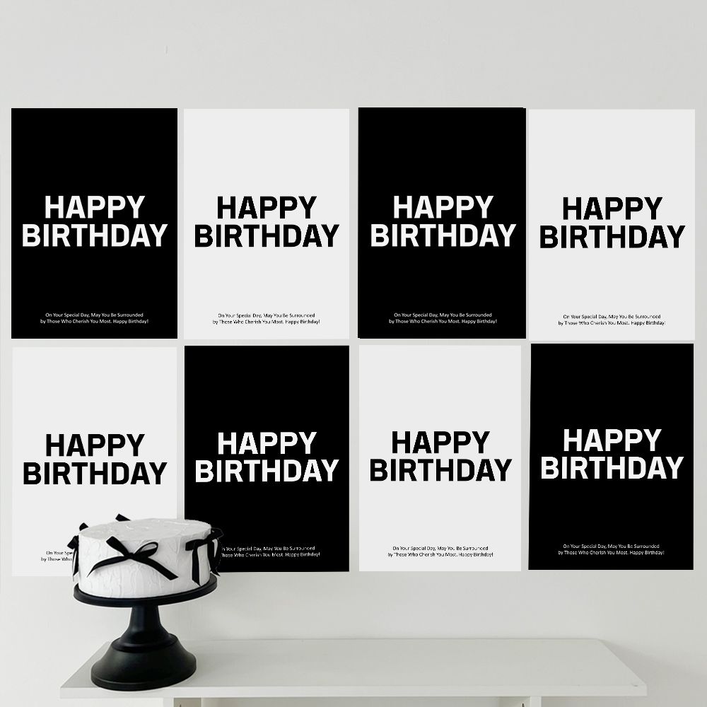 오늘의집 파티아일랜드 A4 스탠다드 생일 포스터 8p 세트 생일 이벤트 포토존 가랜드