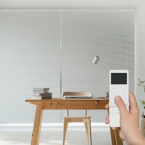 스마트 IoT 플레인 25mm 알루미늄 전동 블라인드 L타입