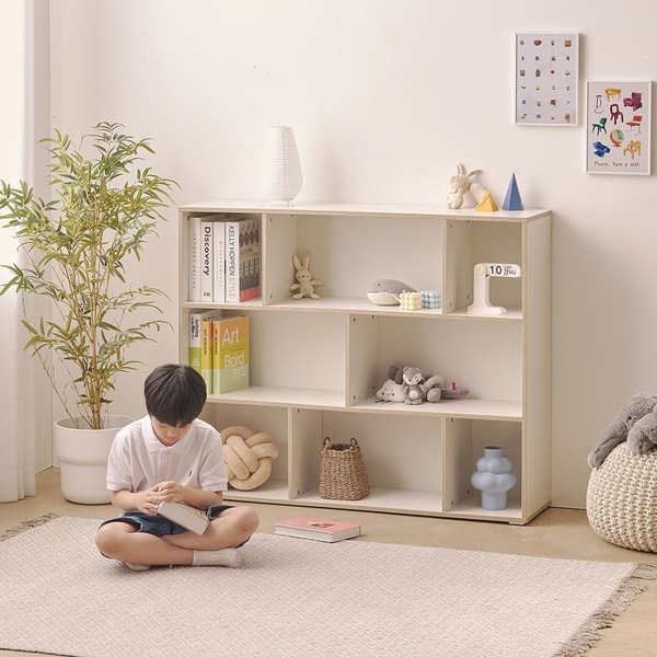 동그리 1200-3단 교구장 4Colors E0 LPM 책꽂이 수납장 아이책장 3단수납장