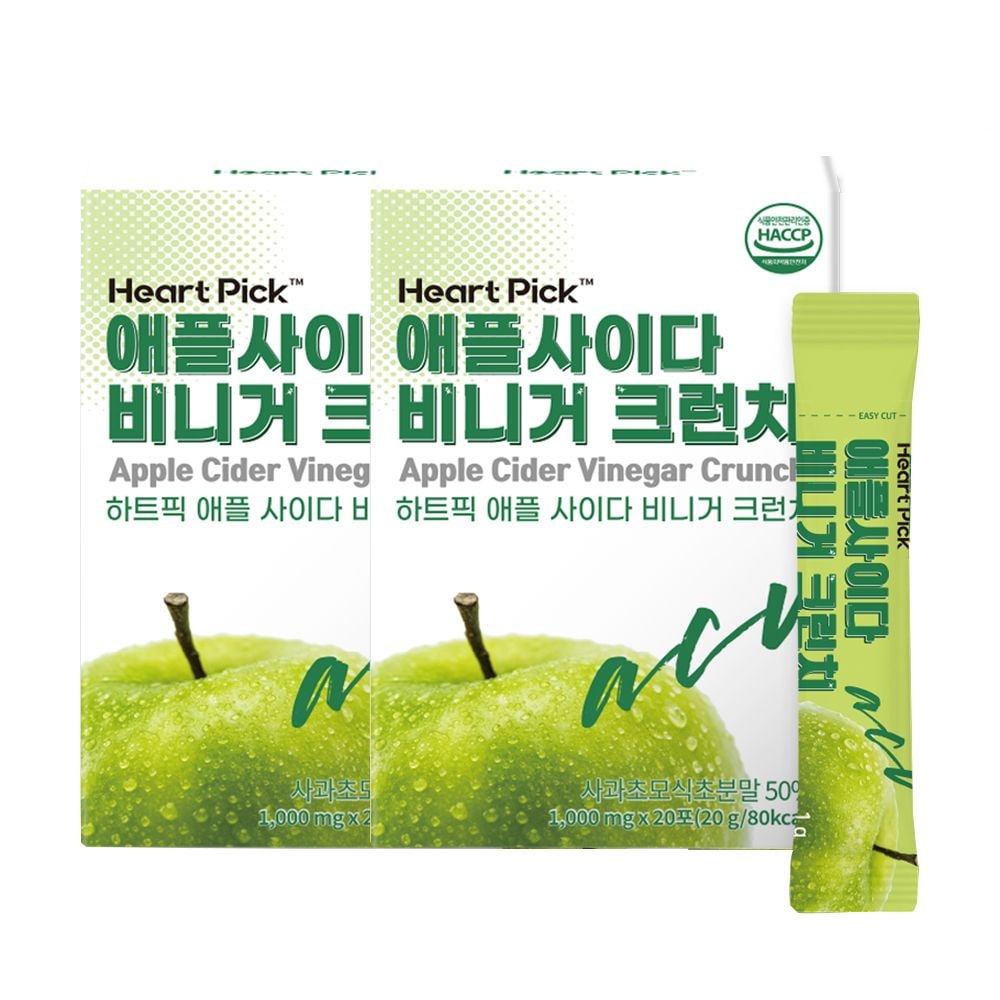 애플사이다비니거 크런치 20포 총2박스 가격 비교 하트픽 애플사이다비니거 크런치 20포 총2박스