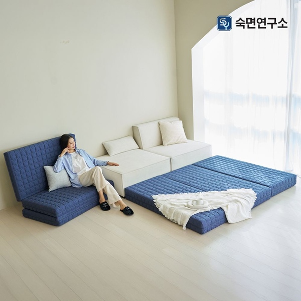 바른잠 3단 접이식 매트리스 바닥 침대 토퍼 원룸 자취 수면매트 6/10/15cm