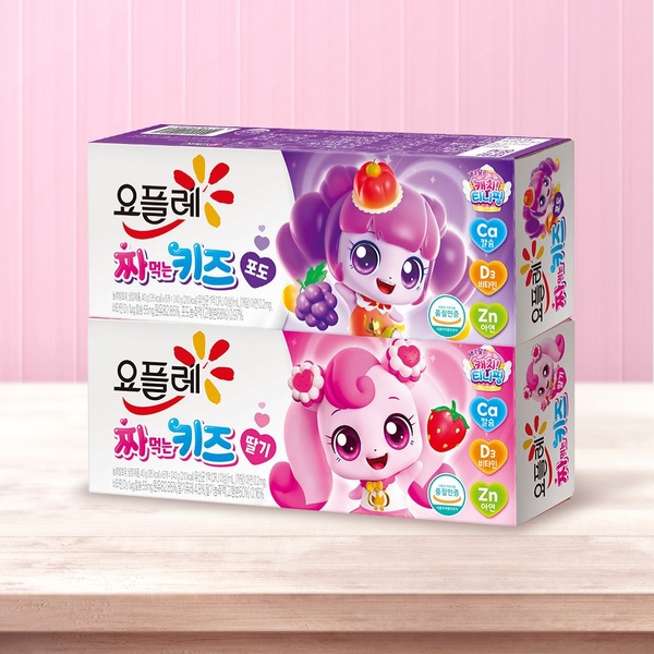 요플레 짜먹는 키즈 240g 2종(딸기/포도) 6입 3개/6개/12개 중 택1