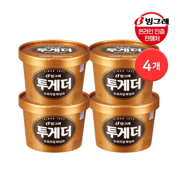 투게더 바닐라 오리지널 900ml * 4개