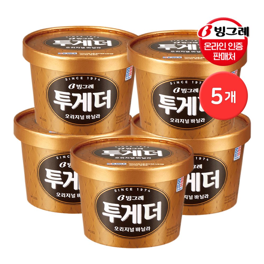 오늘의집 빙그레 투게더 바닐라 오리지널 900ml * 5개