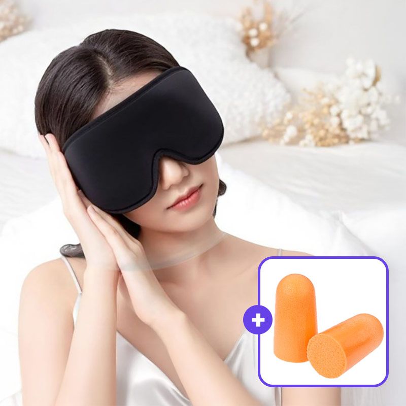 제이킨 1+1 3D 숙면 수면안대 눈 가리개+수면 귀마개 세트