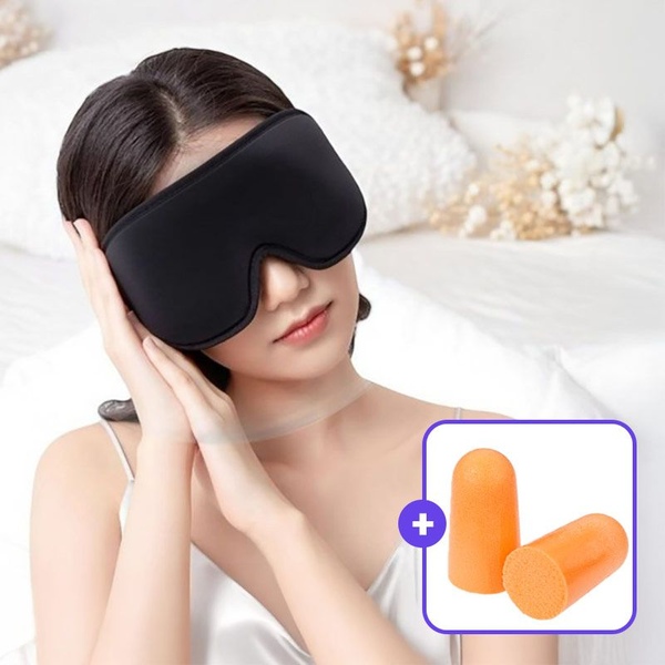 1+1 3D 숙면 수면안대 눈 가리개+수면 귀마개 세트