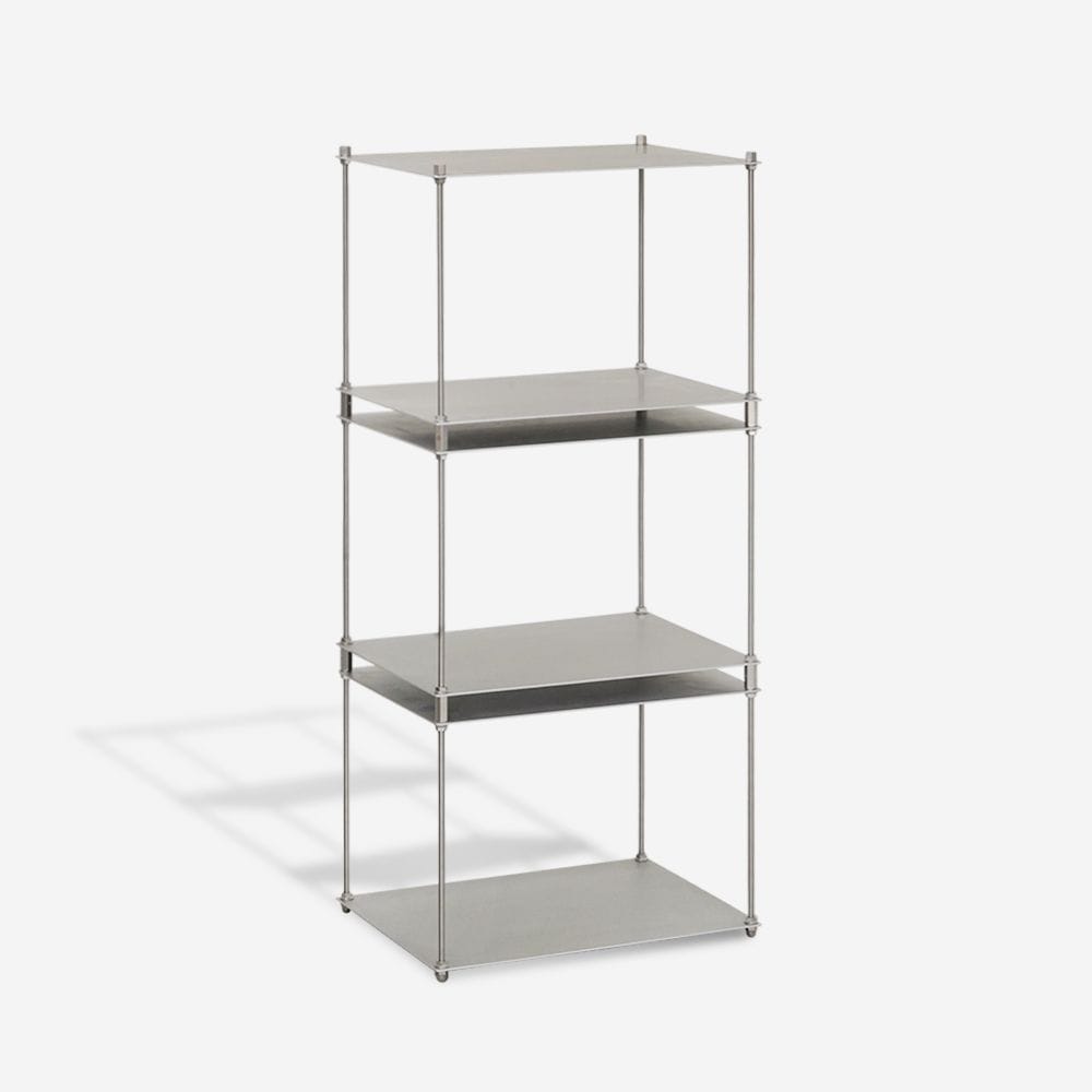 rhombus lab 3段 モジュールラック シルバー スチール 幅 40cm 高さ