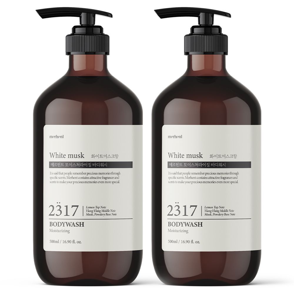 오늘의집 1+1 모이스처라이징 퍼퓸 바디워시 500ml 대용량 바디클렌저 약산성 향기좋은