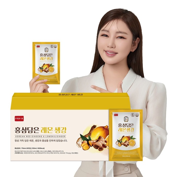 홍삼 담은 레몬 생강 70ml*30포 1박스 소비기한 2027.02.17