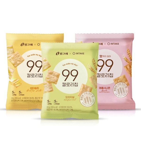 99칼로리칩 3종(오리지널/버터솔트/애플시나몬) 20개