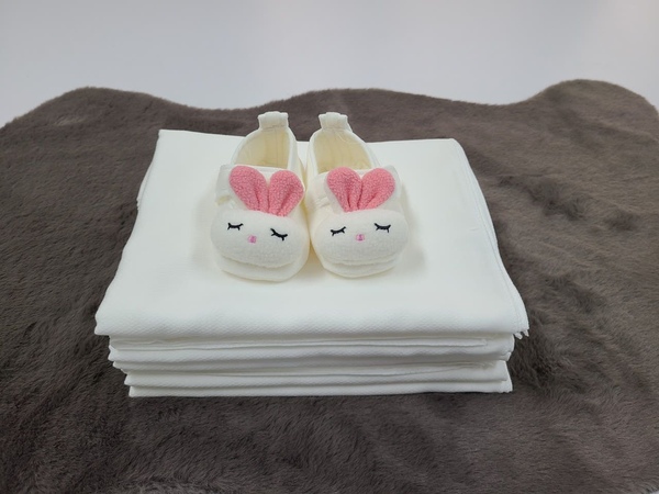 특대 손수건 아기 유아 신생아 무형광 순면 5장 1세트