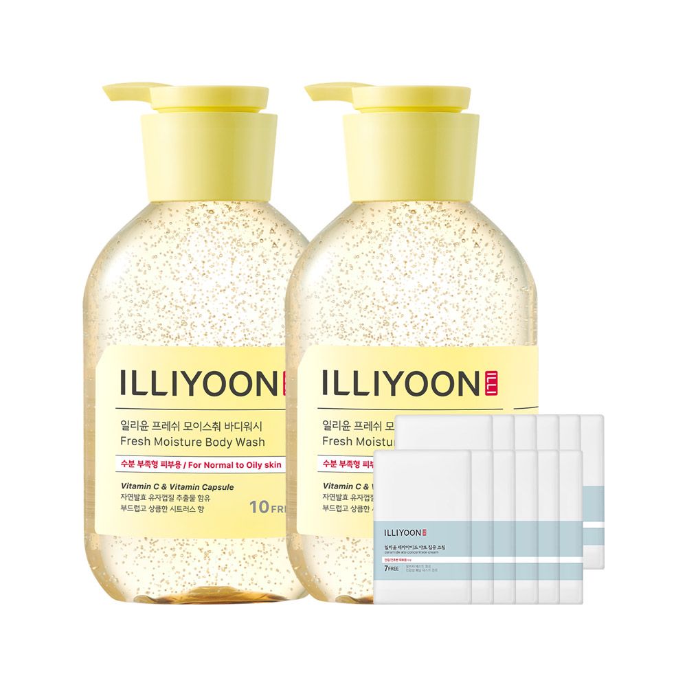 오늘의집 일리윤 프레쉬 모이스춰 바디워시 500ml 2개 + 증정