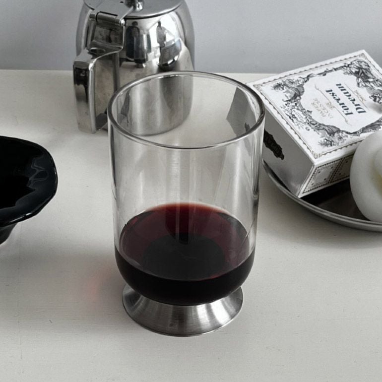 모드니하우스 홈카페 내열 유리컵 스텐굽 아이스커피 하이볼 맥주잔 360ml