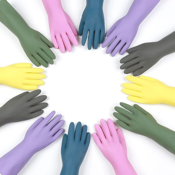 COLORFUL 고무장갑 팔목형 x 10개입 중(M),대(L) / 국내생산
