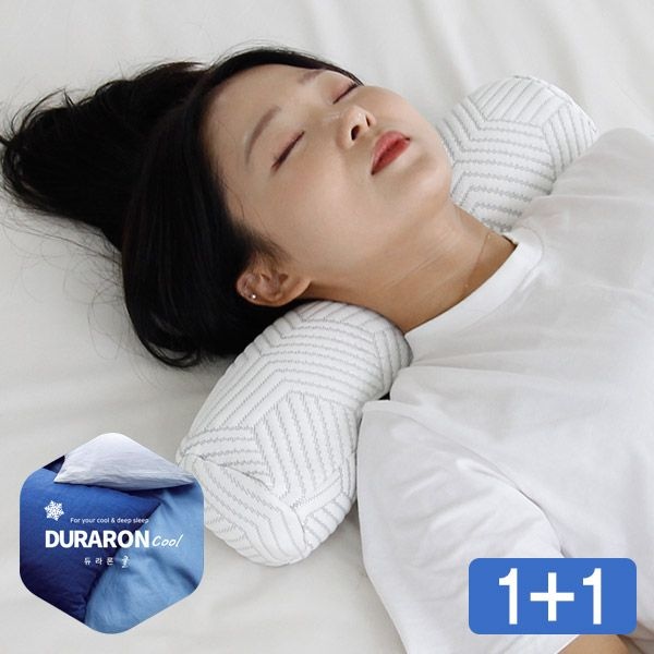 1+1 듀라론 쿨 경추 목침베개 냉감 쿨베개