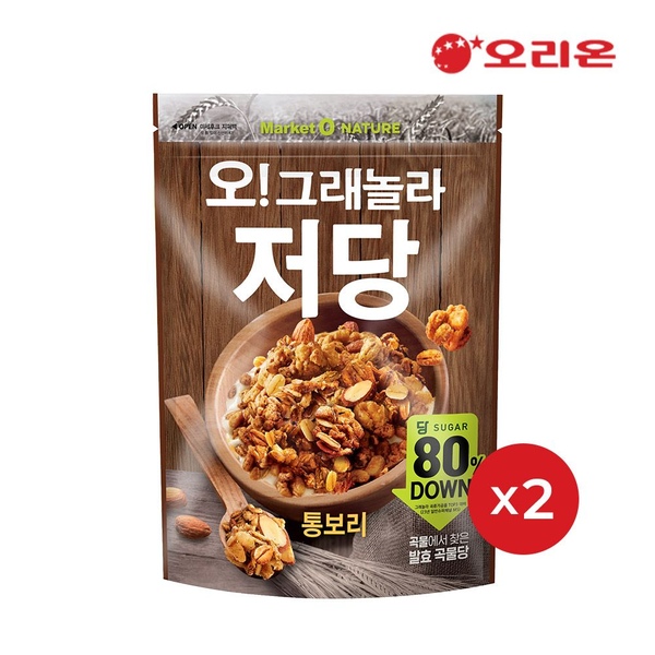 마켓오 오!그래놀라 저당 통보리(360g) x 2개
