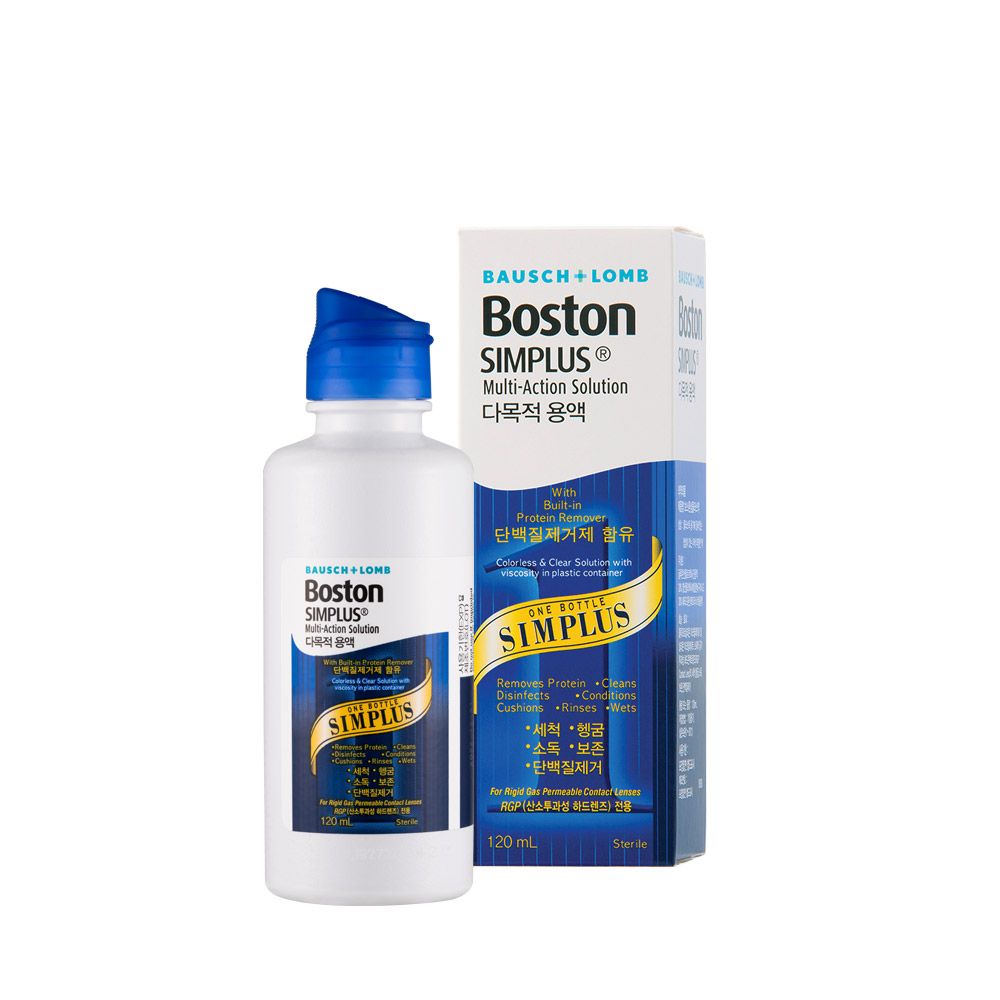 오늘의집 바슈롬 보스톤 심플러스액 120ml 1개 (하드렌즈 드림렌즈 렌즈세척액 렌즈세정액)