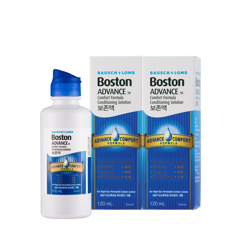 바슈롬 보스톤 어드밴스 컴포트 포뮬라 컨디셔닝 솔루션 120ml 2개 (렌즈 세척액 렌즈 세정액)