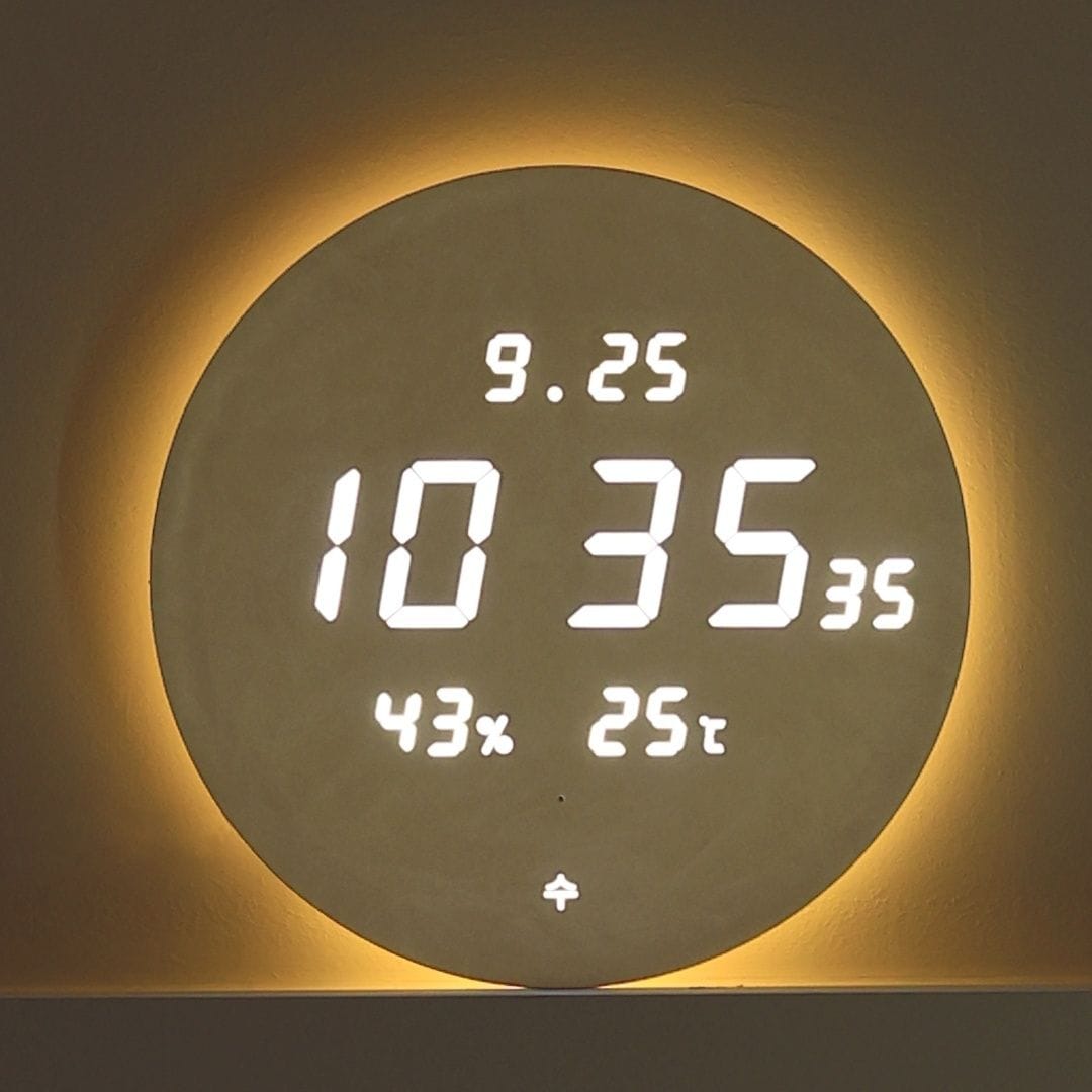 [오늘의집 단독] 백라이트 5세대 온습도 LED 무드등 벽시계