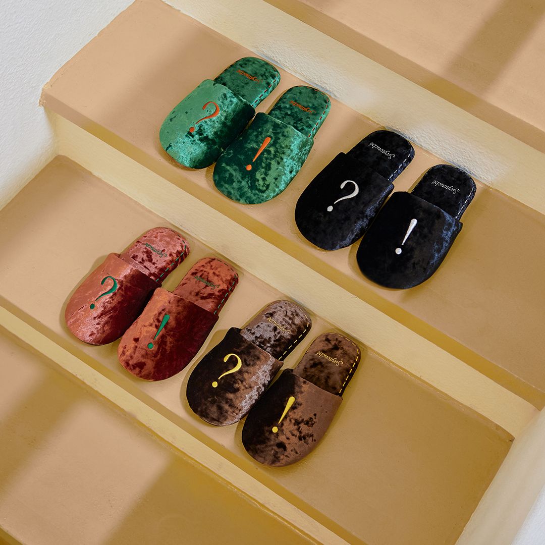 세이투셰 벨벳 룸슈즈 4colors 2sizes 층간소음 논슬립 실내화 슬리퍼